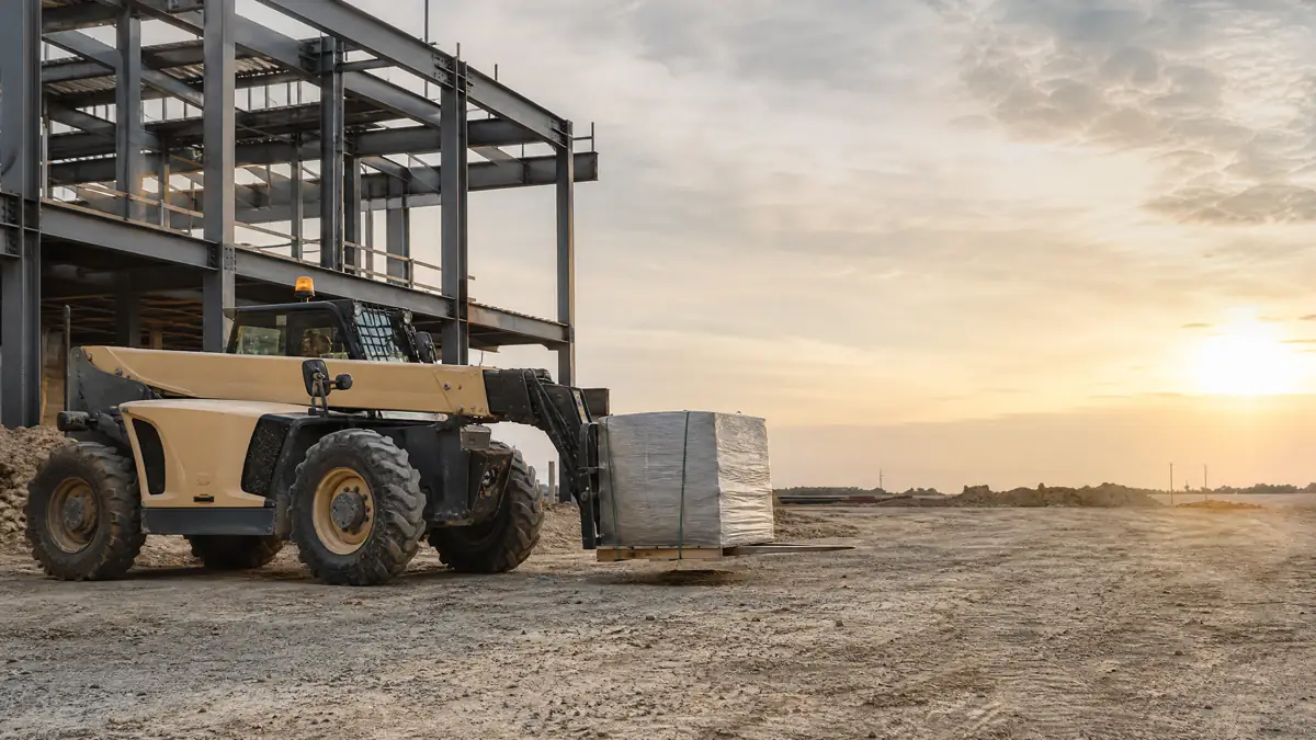 Telehandlers jobsite access in Stockton
